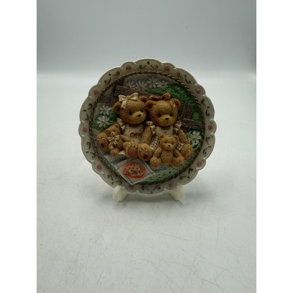 Enesco Cherished Teddies Two Friends Mean Twice The Love 3D Plaque 482064H Box